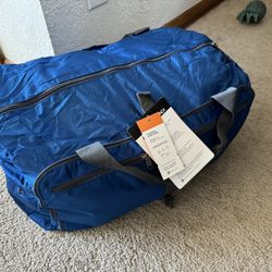 Gonex Foldable Travel Duffle Bag with Shoes Compartment, Packable Lightweight Water Repellent Duffel Bag for Camping Gym Weekender Bag