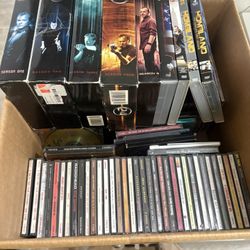 Multiple DVD movie sets and random audio CDs