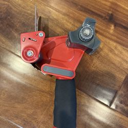 Heavy-Duty Packing Tape Dispenser – Red/Gray – Excellent Condition