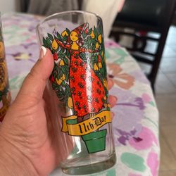collectible set of  six glass cups 