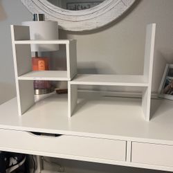 White storage shelf 