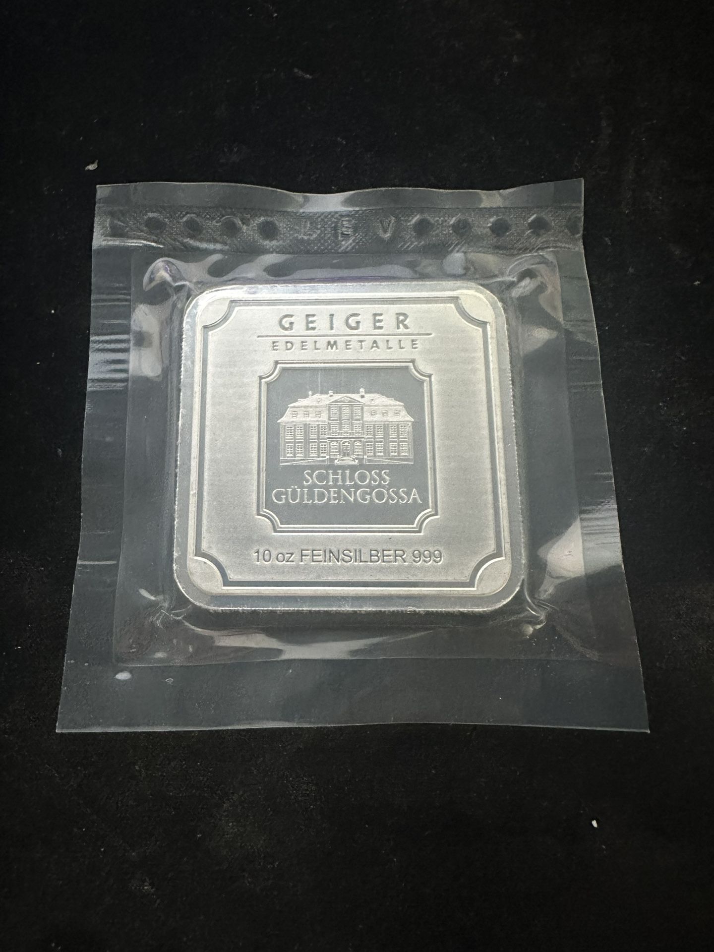 Sealed Geiger Edelmetalle 10oz Silver Bar