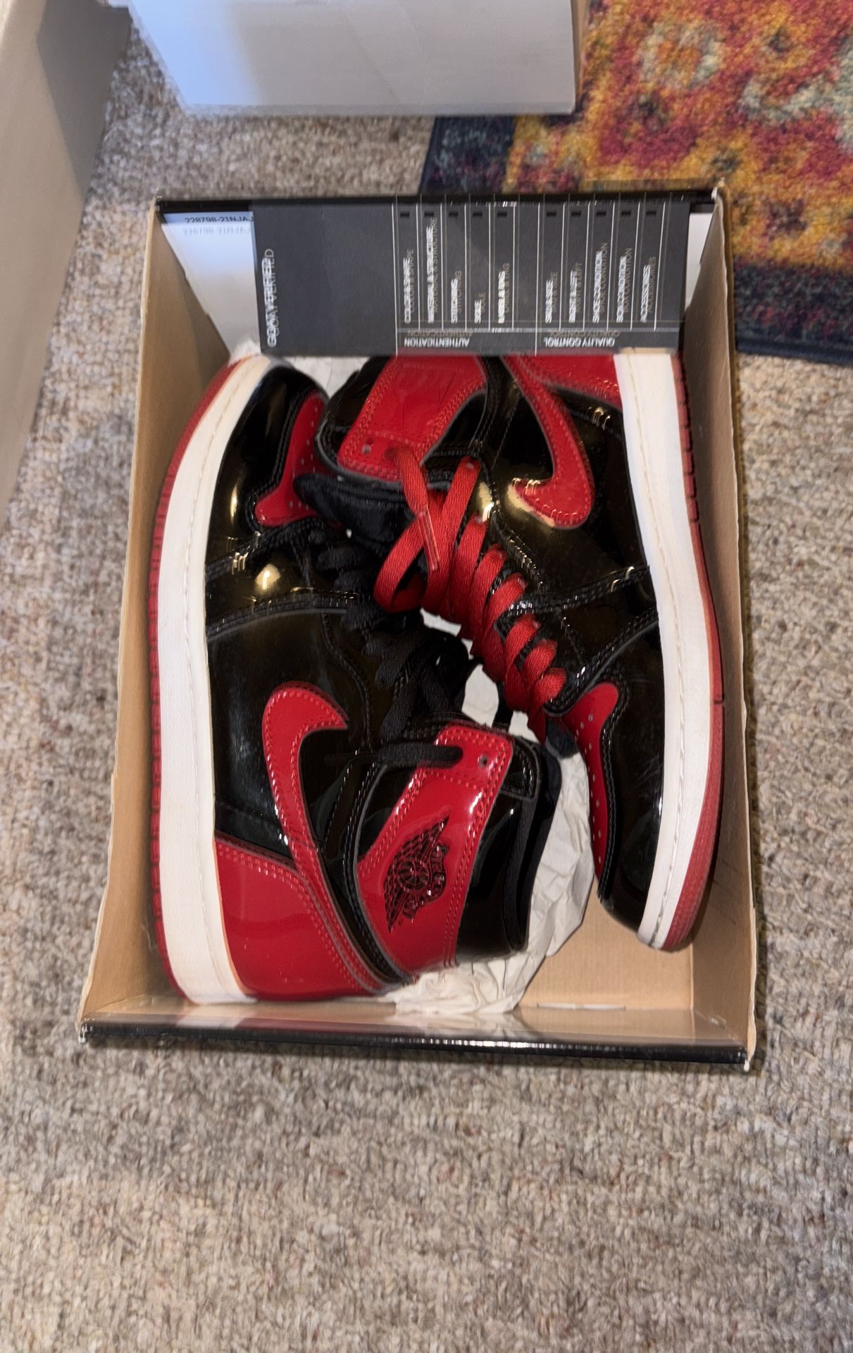 Jordan 1 Patent Bred Size 7.5 $180