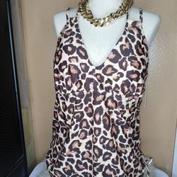 Leopard Primt Two Piece Tankini
