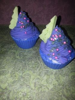Pink xmas candy cupcake soaps