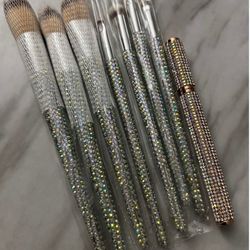Makeup Brushes & Black Glue Liner 