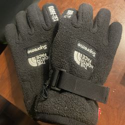 Supreme X North Face Fleece Gloves