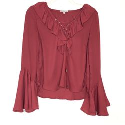 Charlotte russe ruffle sleeve top Size L 