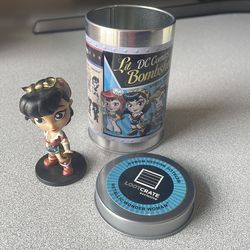 Lil DC Comics Bombshells Metallic Wonder Woman Mini Figure, Vinyl, Original Tin