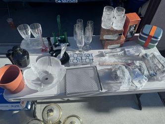 Mixed Lot of Glassware and Household Items