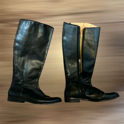 Corso Como Black Leather Boots, size 7