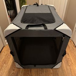 NEW Portable 36" Soft 4-Door Foldable Dog Crate - Light Pet Travel Kennel, Carrier, Playpen 