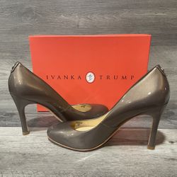 Ivanka Trump High Heels Womens 8.5 M Dark Brown Patent Leather Pump Shoes Dress