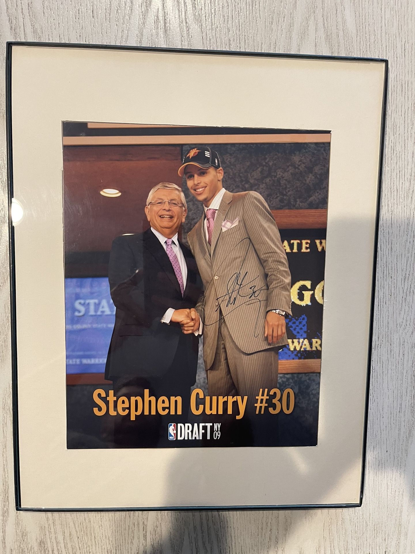2009 Signed Steph Curry Draft Pick Photo