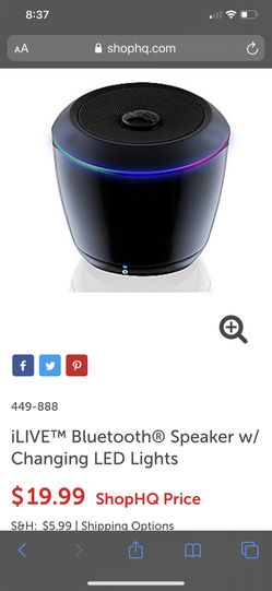 iLIVE™ Bluetooth® Speaker w/ Changing LED Lights