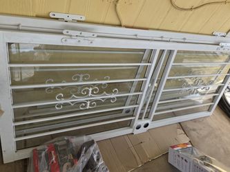 Security Steel Doors With Tempered Glass