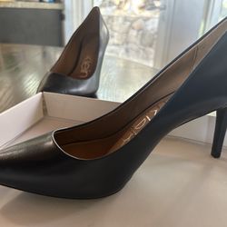 Navy Learher High Heals -Pumps