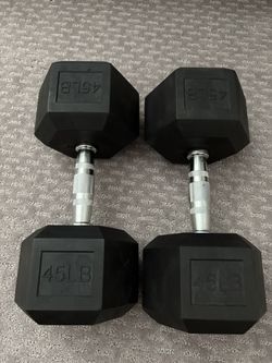 Hex Dumbbells 45lbs Pair 