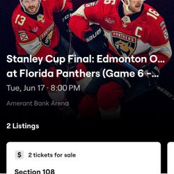 Florida Panthers Vs Oilers Game 6 Row 11!!! Stanley Cup