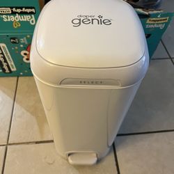 white Diaper Genie Select pail