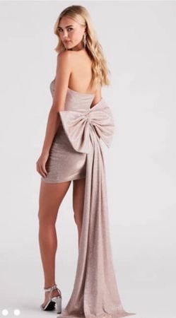 Windsor Sparkly Pink Bow Dress