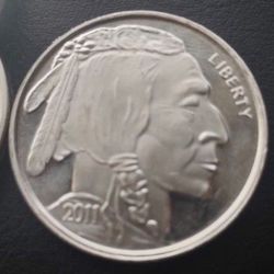 1 Oz Silver Buffalo Round  