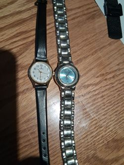 Watches LTD Silver Tone Quartz Watch with Blue Face & Lorus Quartz Rare