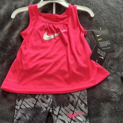 Nike two piece set toddler, shirt, and short