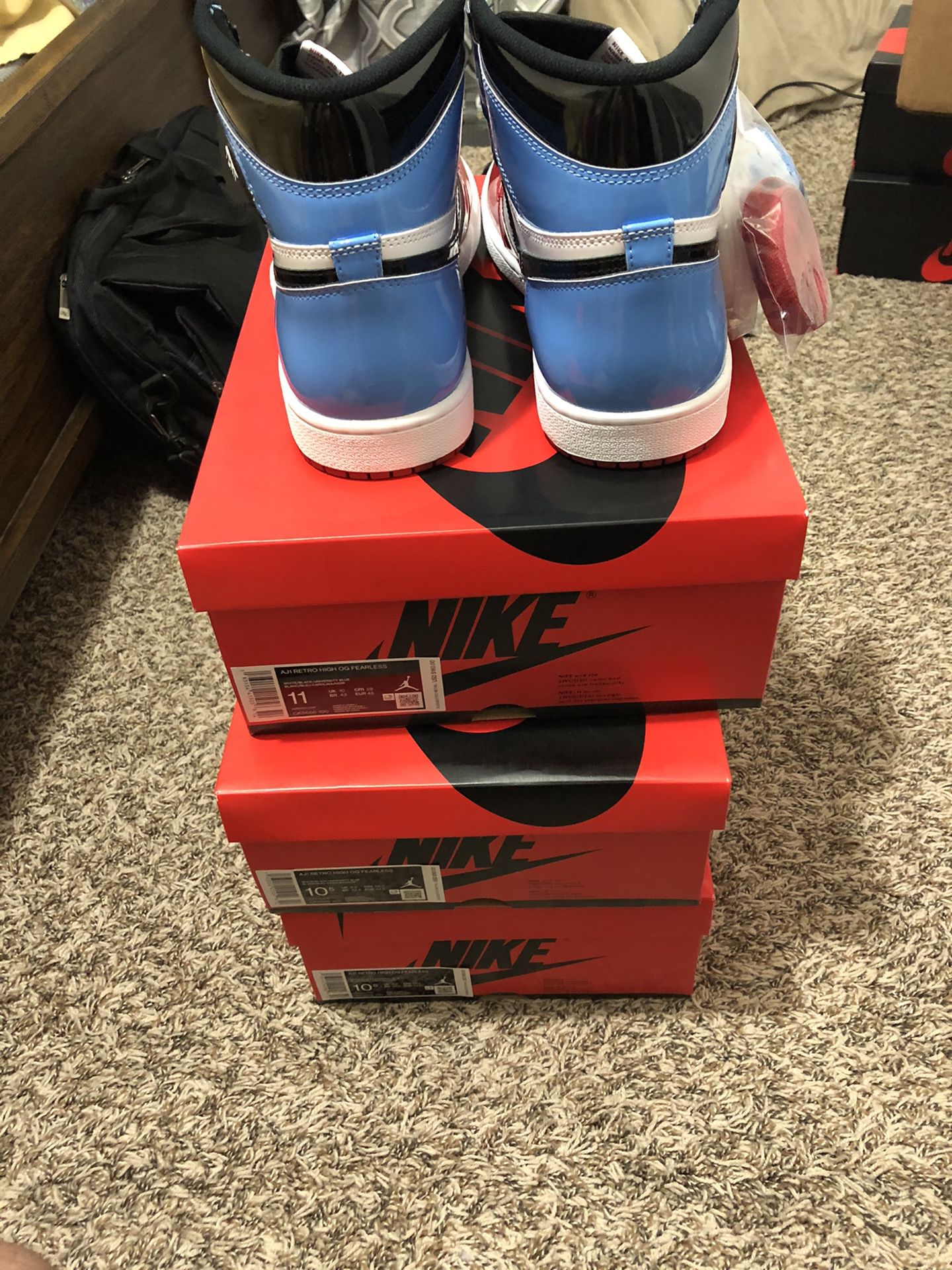 NIKE AIR JORDAN 1 FEARLESS UNC TO CHI SIZE 10.5