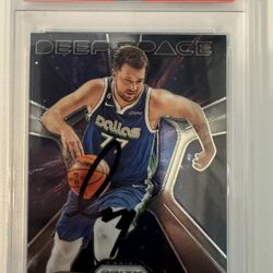 Luka Doncic Signed Card PSA /DNA Slab