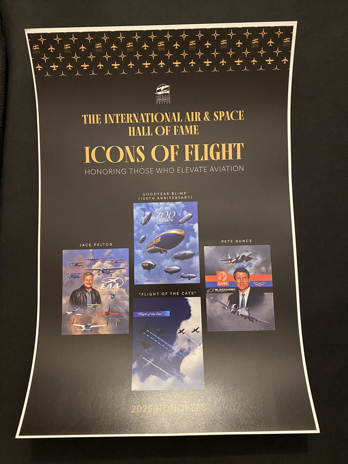 Air And Space Hall Of Fame Poster Goodyear Blimp 100th Anniversary