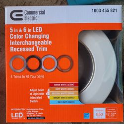 Recessed Lighting Trim Dimmable IC Rated Selectable LED Acrylic Fixture