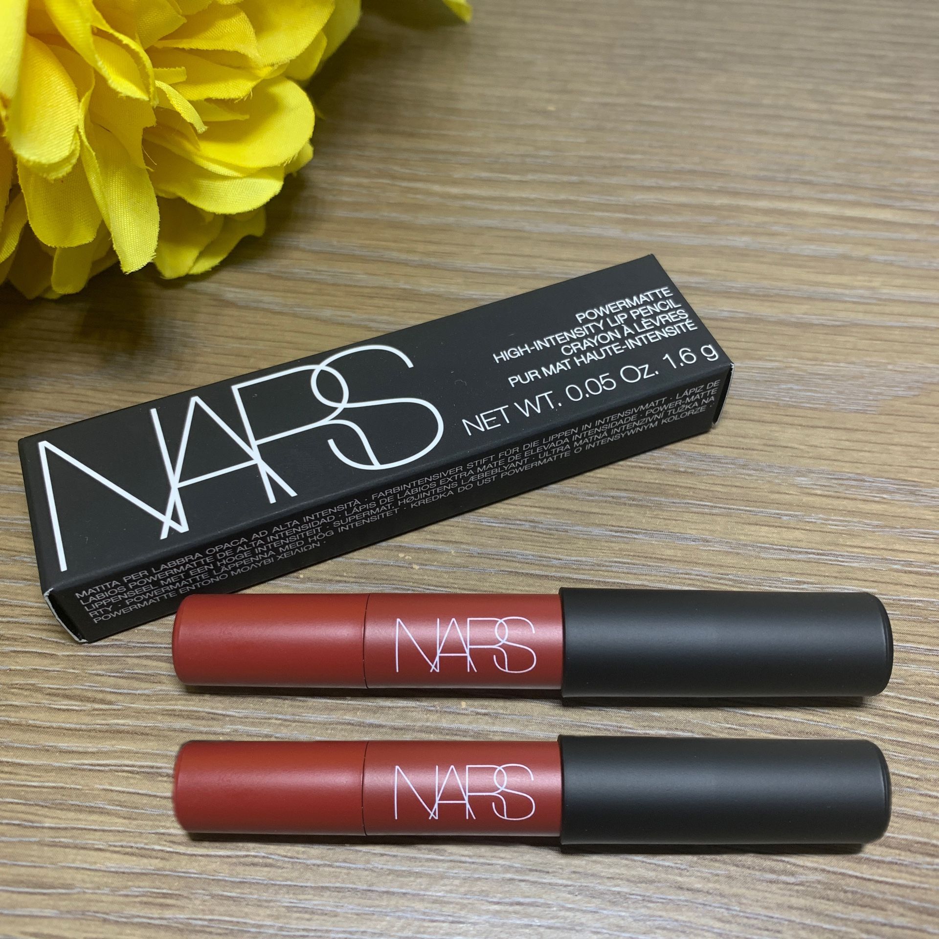 2 Pcs NARS Powermatte High-Intensity Lip Pencil 185 Cruella - 0.05oz/1.6g Each
