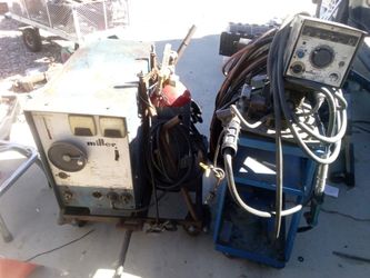 $250 FIRM .. priced to go.. need out of the way Cp200 Miller Welder With Cart And Tank