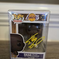Lakers Shaquille O'Neal Authentic Signed #208 Funko Pop Vinyl Figure BAS Witnessed