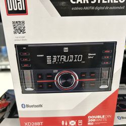Dual Electronics XD28BT, Car Stereo Head Unit, Double DIN with Bluetooth, 7-Character LCD, New