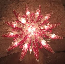 Red And White Star Tree Topper