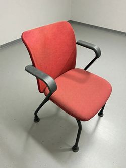 Red Fabric Office Guest Chair 3 available