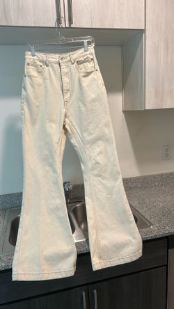 Slim wide bottom jeans