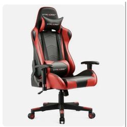 Gaming Chair with Speakers Bluetooth Music Video Game Chair Audio Ergonomic Design Heavy Duty Office Computer Desk Chair (Red)