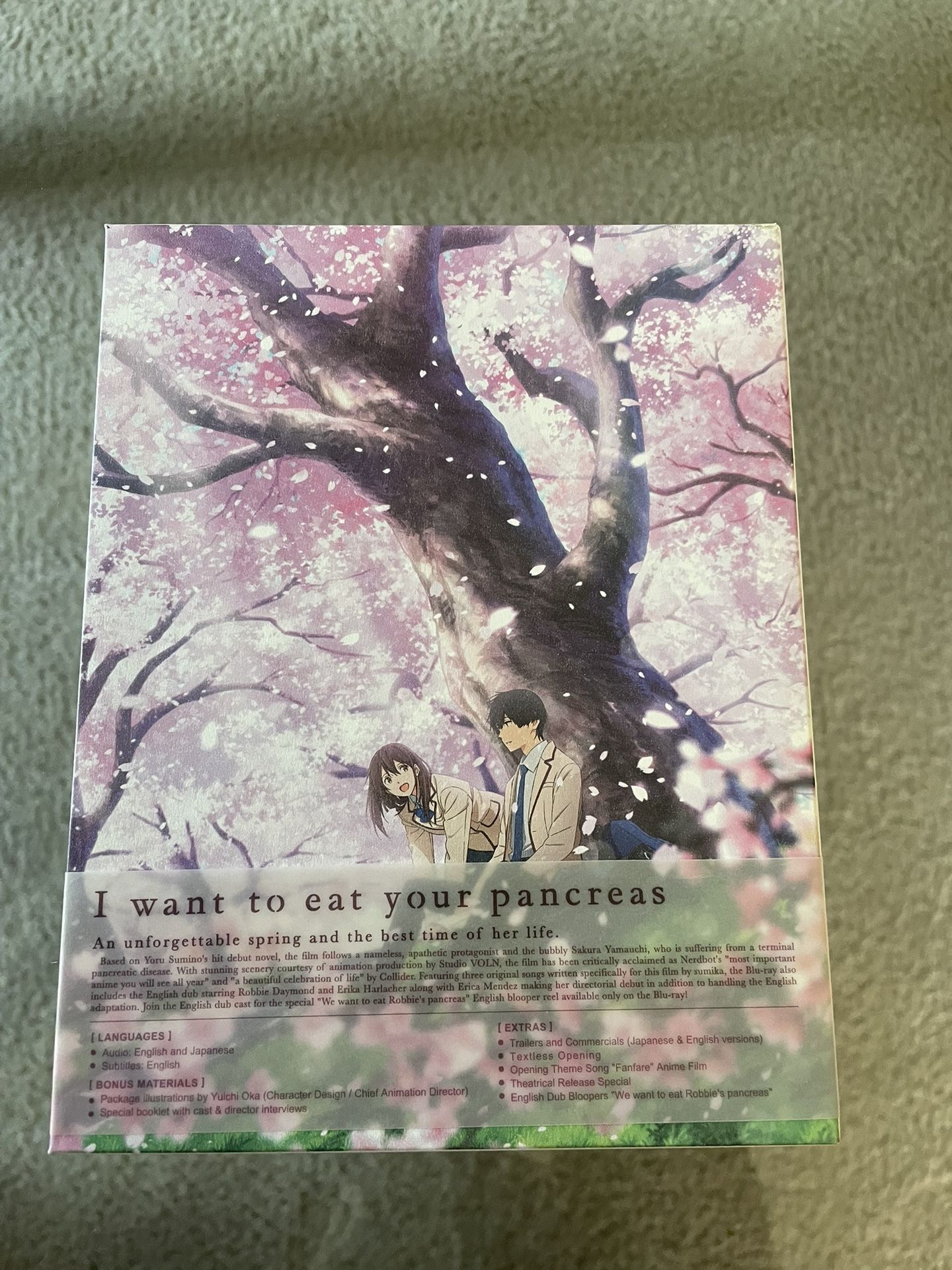 (NEW) I Want To Eat Your Pancreas Movie Blu-ray Anime English USA Aniplex