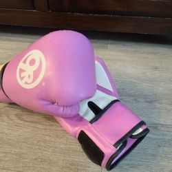 Free Standing Punching Bag With Women's Boxing Gloves