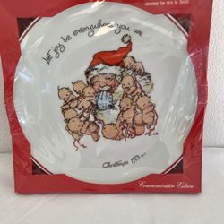 Vintage Kewpie Doll Santa Clause Christmas Plate