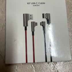 USB C Cable 90 Degree Right Angle [2-Pack 6.6ft] 