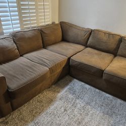 Sectional Couch Brown