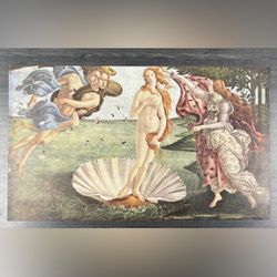 Original Vintage Fine Art Print 30’s SANDRO BOTTICELLI Italy, The Birth of Venus Printed Antique Artist Collectible Florentine School