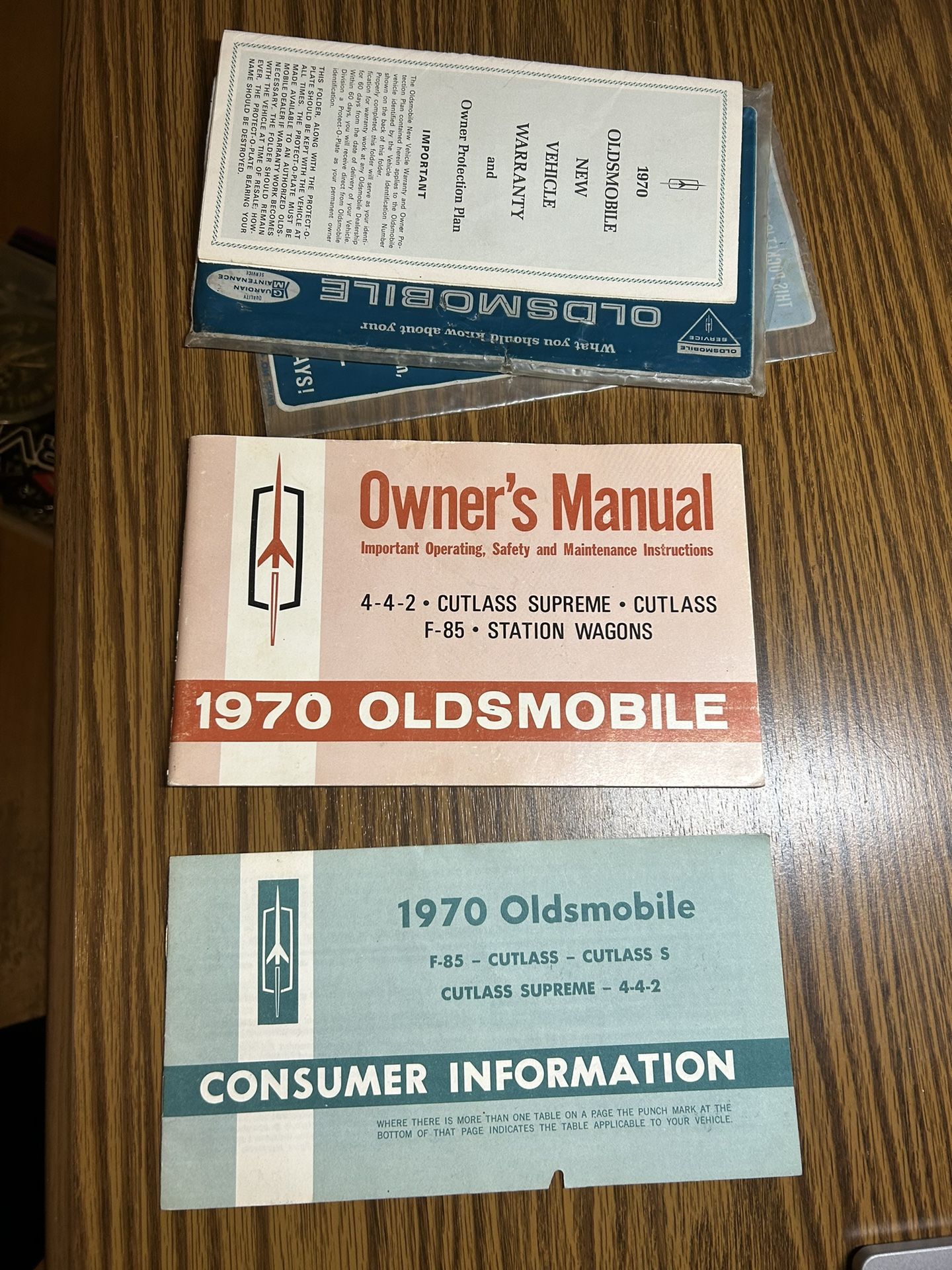 70 Oldsmobile Cutlass Owner’s Manual Complete Set Original Gm