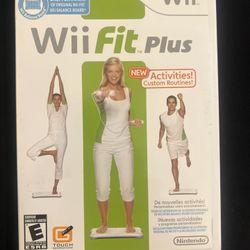 WII FIT PLUS ORIGINAL WII NINTENDO WII GAME SYSTEM COMPLETE W MANUAL CASE