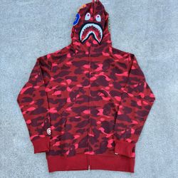 Red Full Zip Bape Hoodie 3xL/xl