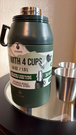 Manna 64 oz Insulated Jug with 4 Cups